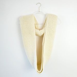 J. Crew Chunky Knit Ivory Infinity Scarf